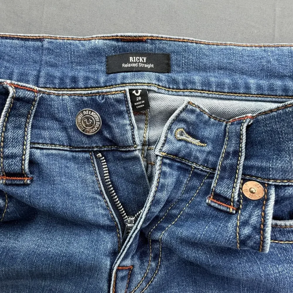 True Religion Ricky Relaxed Straight Jeans Men’s 28 Blue